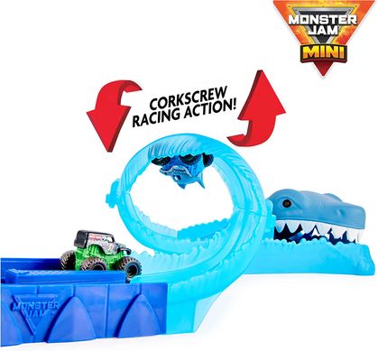 Ігровий набір Monster Jam Mini Megalodon Race and Chomp Пастка для мини машинок (6060718)