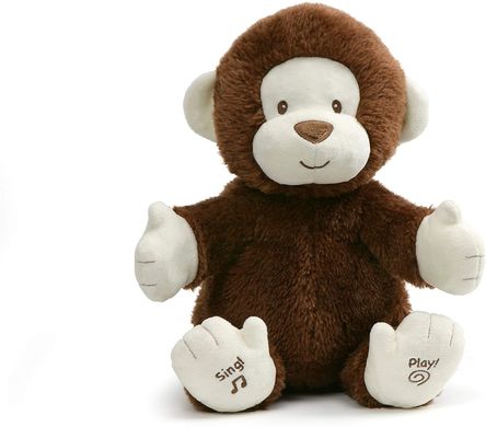 Интерактивная игрушка Spin Master Baby GUND Animated Clappy The Monkey Обезьянка которая хлопает Англ. язык (6052184)