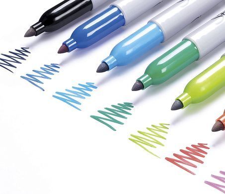 Маркери перманентні Sharpie Permanent Markers, Fine Point 12 шт. (&lrm;30075)