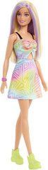 Кукла Barbie Fashionistas Doll #190 Барби Модница в летнем радужном платье (HBV22)
