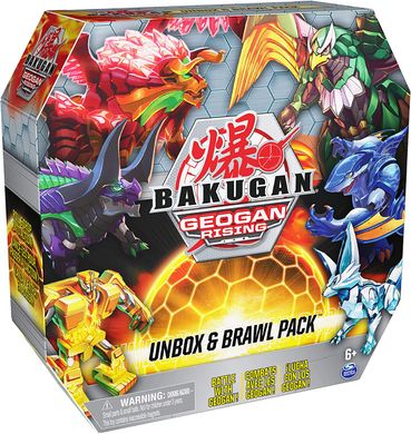 Ігровий набір Бакуганів із 6 шт. Bakugan Geogan RisingUnbox and Brawl 6-Pack Серія Геоган (6063291)