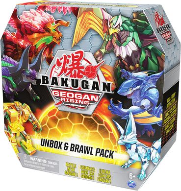 Ігровий набір Бакуганів із 6 шт. Bakugan Geogan RisingUnbox and Brawl 6-Pack Серія Геоган (6063291)