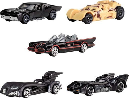 Коллекционный набор машинок Hot Wheels Batman 85th Anniversary Vehicles Batmobile Бэтмобиль (JBG93)