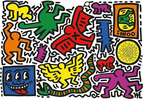 Пазл Clementoni Museum Collection Novo Art Series - Keith Haring  Кіт Харінг 1000 шт. (&lrm;39756)