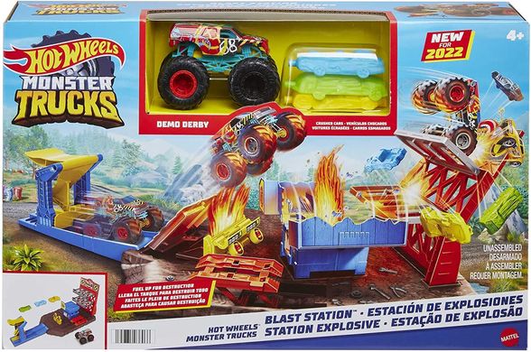 Ігровий набір Hot Wheels Monster Trucks  Blast Station Пригоди на станції (HFB12)
