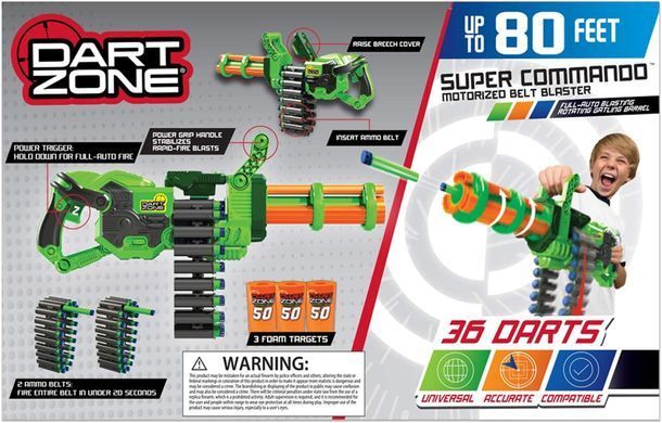Скорострельный бластер DART ZONE Super Commando Scorpion Blaster (6300T2-36S)
