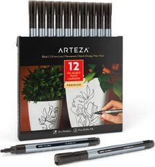 Маркеры перманентные чорные на масляной основе Arteza Oil-Based Paint Markers, 1,3 мм. 12 шт. (&lrm;&lrm;&lrm;&lrm;ARTZ-4183)