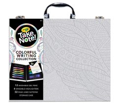 Арт кейс з гелевими ручками и маркерами Crayola Take Note, Colorful Writing Art Case (04-0421)