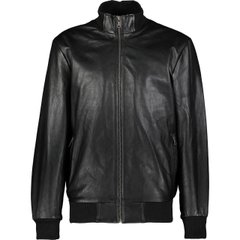 Кожаная мужская куртка HUDSON Black Leather Bomber Jacket Размер - S (48-50)