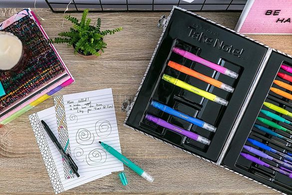 Арт кейс з гелевими ручками и маркерами Crayola Take Note, Colorful Writing Art Case (04-0421)