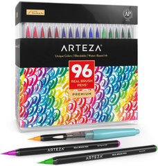 Профессиональные акварельные ручки для рисования Arteza Real, 95 шт с гибкими наконечниками кисти (АРТЗ-8192)