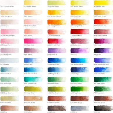 Акварельные краски Arteza Watercolor Paint, 60 Colors 12 мл (ARTZ-8658)