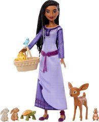 Кукла Mattel Disney Wish Asha of Rosas Posable Аша и лесные животные (HPX27)
