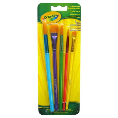 Набір пензликів для малювання Crayola 5 Assorted Paintbrushes 5 шт (300700)