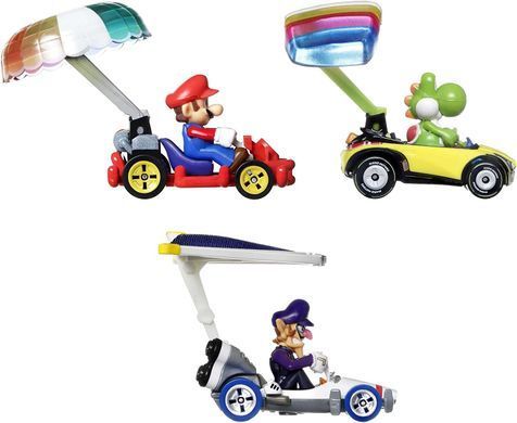 Подарочный набор машинок Hot Wheels Super Mario Kart Vehicle 3 шт. (HDB38)