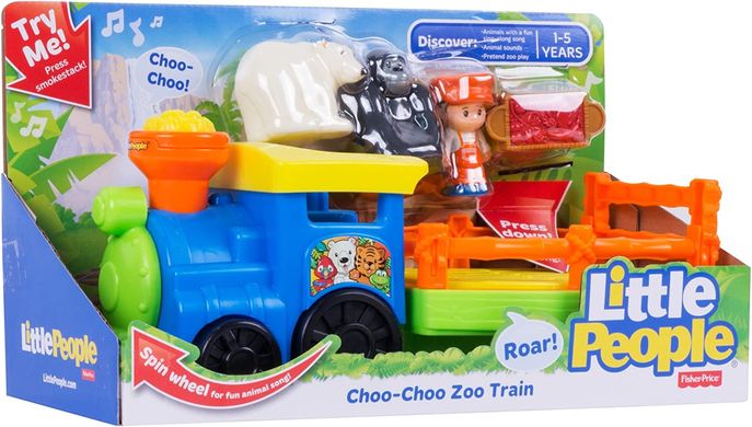 Музичний паровозик Fisher-Price Little People Zoo Train Зоопарк (CMP36)