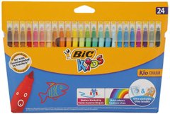 Набор смывающих фломастеров BIC Kids Kid Couleur Felt Tip Colouring Pens 24 штук. (841800)