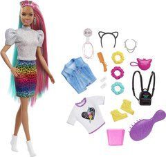 Кукла Barbie Leopard Rainbow Радужный леопард Брюнетка (HCV99)