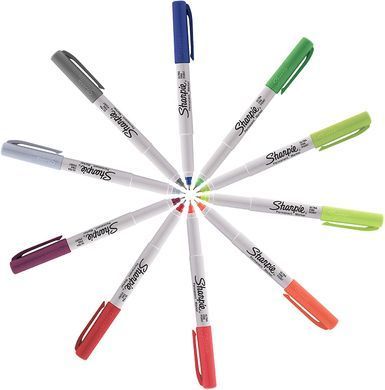 Маркеры перманентные лайнеры Sharpie Permanent Markers, Ultra Fine Point, Cosmic Color  12 шт. (&lrm;2010960)