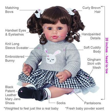 Кукла реборн Adora Toddler Time "Preppy" Doll 20 " 51 см (21976)