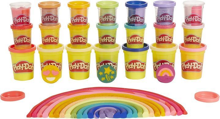 Ігровий набір пластиліну Play-Doh Bright 'n Happy Variety 21 баночки 1.58 кг. (F3628)