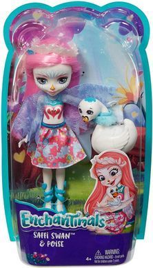 Лялька Mattel Enchantimals Saffi Swan Doll and Poise Лебідь Саффі та Пойзен (FRH38)