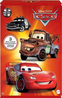 Набор автомобилей Тачки Disney Pixar Cars Lightning McQueen, Sheriff & Mater Молния Маквин, Шериф и Мэтр (HBW14)