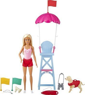 Игровой набор Barbie Пляжный спасатель Барби (GTX69)