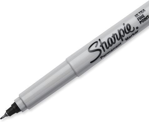 Маркеры перманентные лайнеры Sharpie Permanent Markers, Ultra Fine Point Черный 12 шт.  (&lrm;37001)
