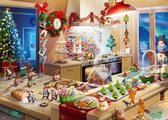 Пазл Ravensburger Happy Mischief Christmas Счастливые шалости 1000 шт. (12000718)