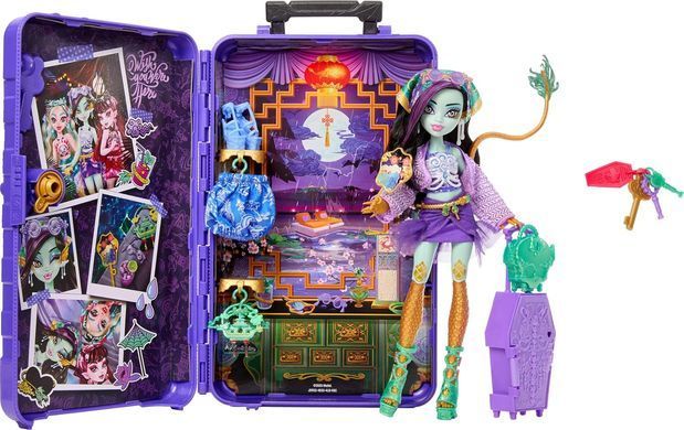 Лялька Monster High Jinafire Long Skulltimate Secrets Gore-geous Oasis з валізою та 19+ сюрпризами (JDR52)